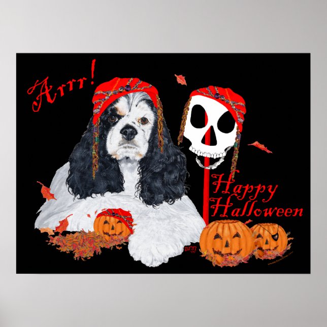 American Cocker Spaniel Pirate Poster (Front)