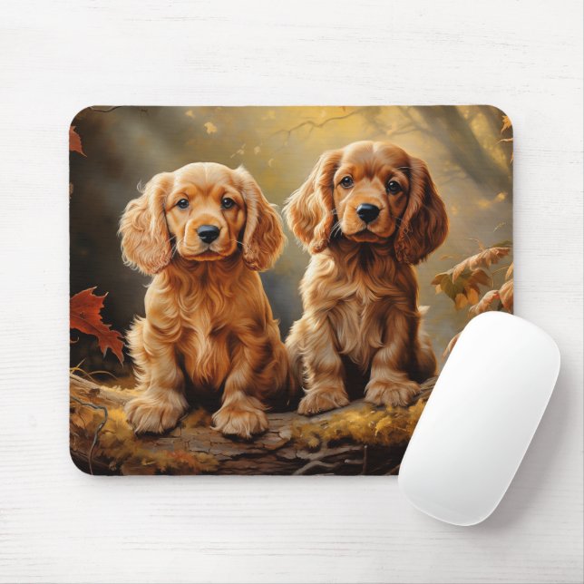 American Cocker Spaniel puppies Mouse Pad (With Mouse)