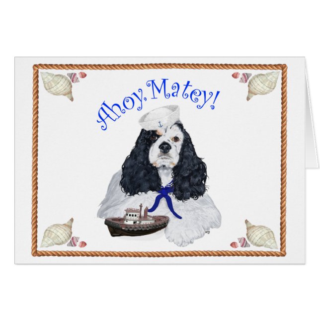 American Cocker Spaniel Sailor (Front Horizontal)