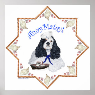 American Cocker Spaniel Sailor Poster