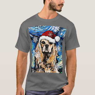American Cocker Spaniel Santa T-Shirt