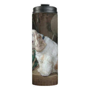 american cocker spaniel sitting thermal tumbler