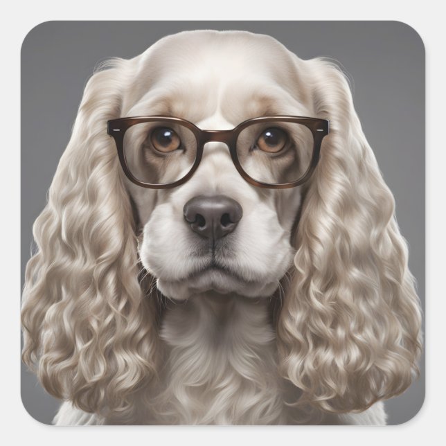 American Cocker Spaniel Square Sticker (Front)