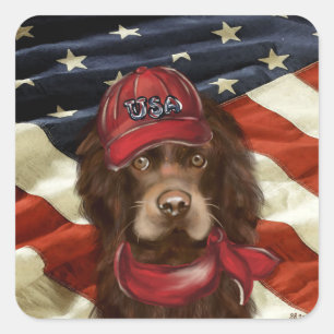 American Cocker Spaniel Square Sticker