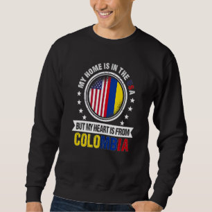 American Colombian Flag Heart From Colombia Americ Sweatshirt