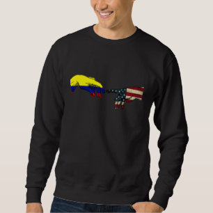 American Colombian USA Flag - USA Colombia God Han Sweatshirt