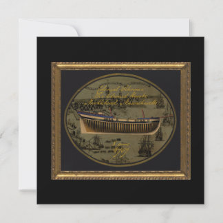 American Colonial Schooner Sir Edward Hawke Holiday Card