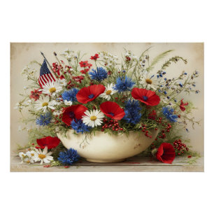 American Colour Bouquet Poster
