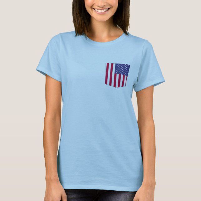 american colours pocket pattern pocket tee design (Front)