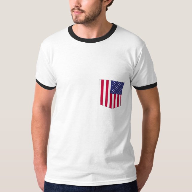 american colours pocket pattern pocket tee design (Front)