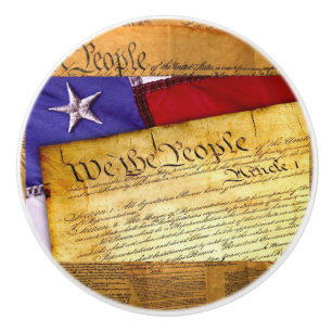 American Constitution We The People Ceramic Knob