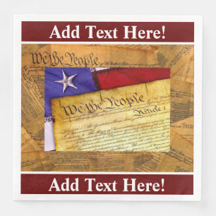 American Constitution We The People Paper Dinner N Napkin