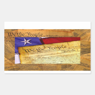 American Constitution We The People Rectangular Sticker