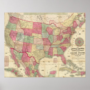 American Continent United States Poster