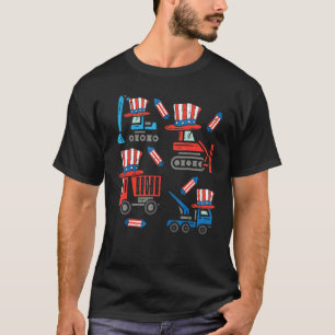 American Contruction 4th Of July Fourth Toddler Bo T-Shirt