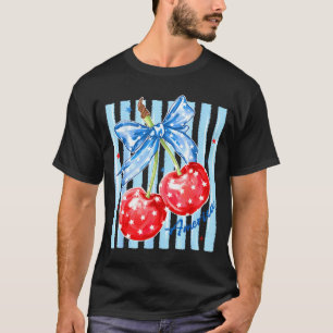 American coquette cherry bow patriotic usa flag T-Shirt