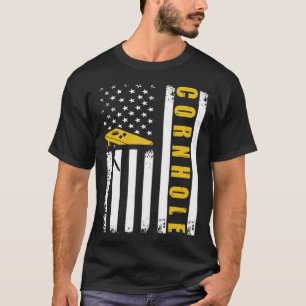American Cornhole Player USA Flag Bean Bag Sack To T-Shirt