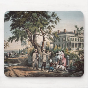 American Country Life - October Afternoon, 1855 Mouse Pad