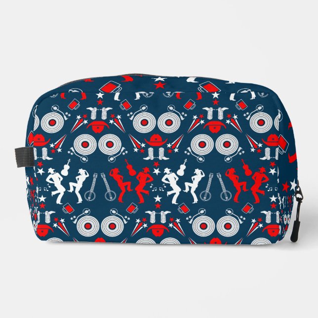 American Country Music Line Dancing Dopp Kit (Front)