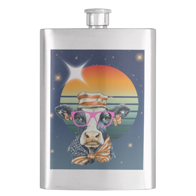 American Cow Hip Flask (Front)