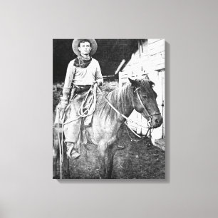 American cowboy in Kansas, c.1880 (b/w photo) Canvas Print