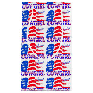 American Cowgirl Flag Print Gift Bag
