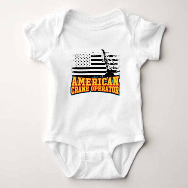 American Crane Operator Baby Bodysuit (Front)