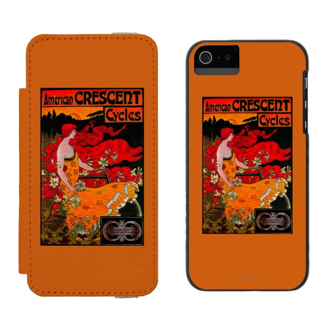 American Crescent Vintage PosterEurope Incipio iPhone Wallet Case (Side by Side)