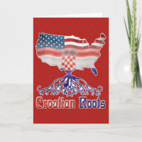 American Croatian Roots Greeting Card