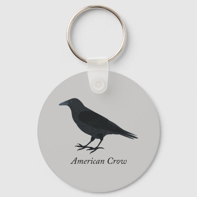American Crow Key Ring (Front)