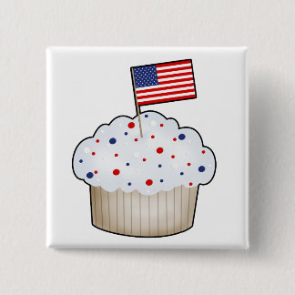American Cupcake 15 Cm Square Badge