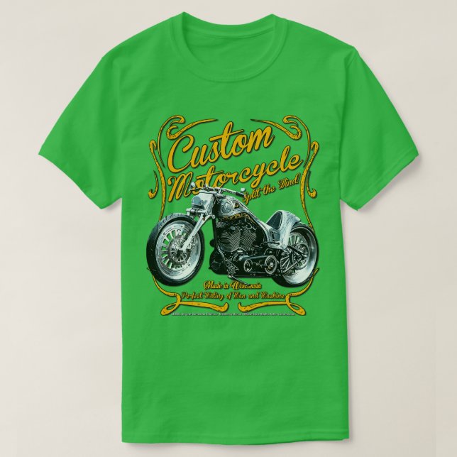 American Custom Classic Motorcycle T-Shirt (Design Front)