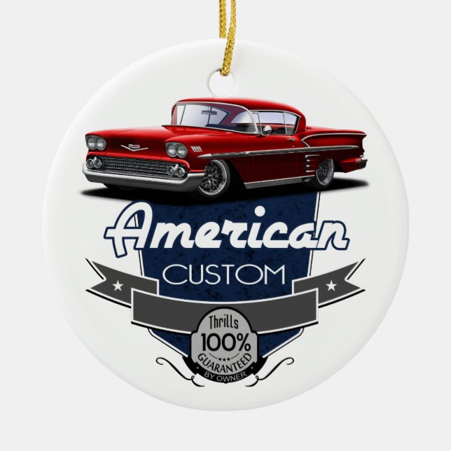 American Custom Impala Ceramic Tree Decoration (Front)