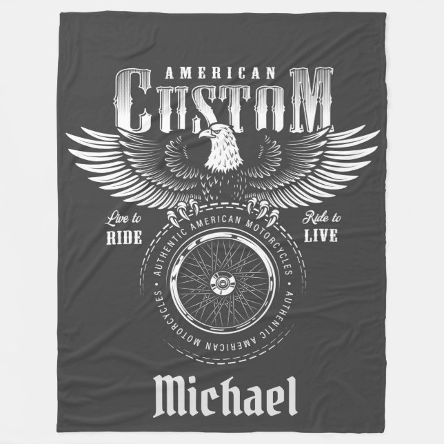 American Custom Motorcycles Fleece Blanket (Front)