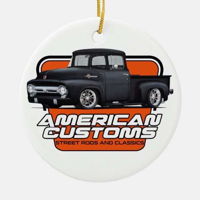 American Customs F100 Ceramic Tree Decoration (Front)