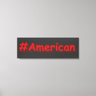 "#American" Cute Design. Buy Now Canvas Print