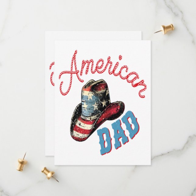 American Dad Cowboy  Save The Date (Front/Back In Situ)