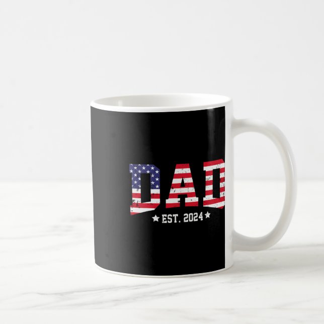 American Dad Est 2024 First Fathers Day Promoted T Coffee Mug (Right)