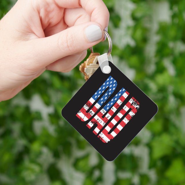 american dad flag key ring (Hand)