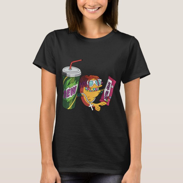 American Dad - Klaus - Nutra-Grain Bar and Dew T-Shirt (Front)