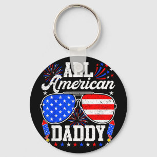 American daddy 4th of july sunglasses family key ring