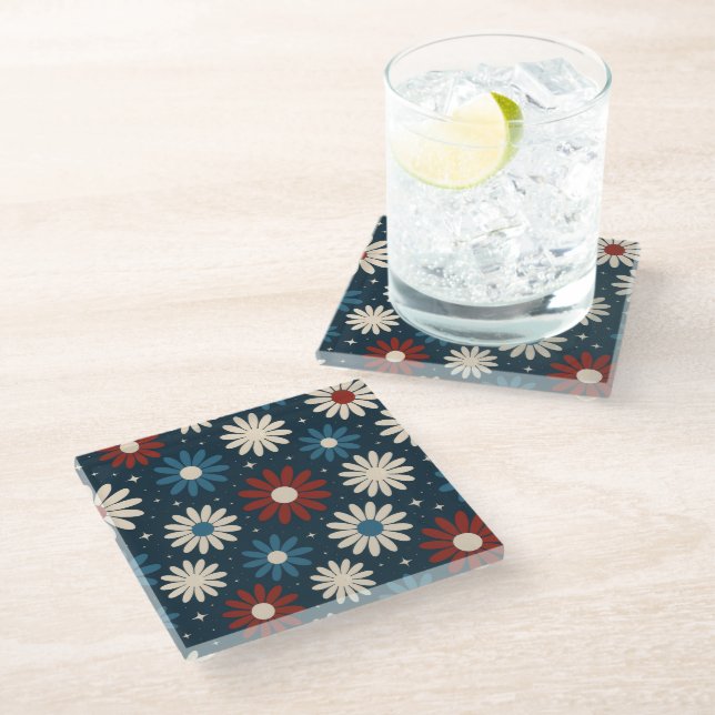 American Daisy's  Glass Coaster (Angled)