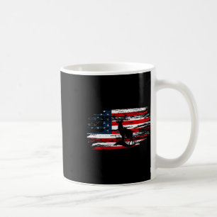 American Deer Hunter Patriotic Vintage Us Flag Hun Coffee Mug