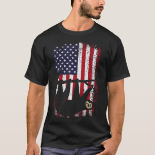American Deer Sloth Patriotic Vintage Sloth Americ T-Shirt