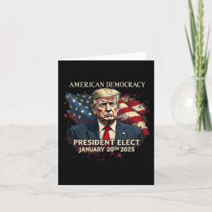 American Democracy President Elect Vote Donald Tru Card