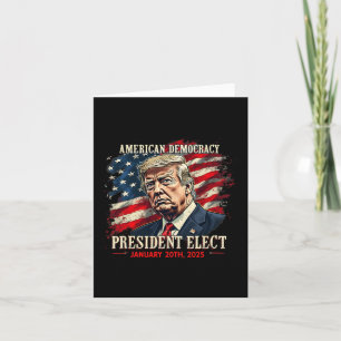 American Democracy President Elect Vote Donald Tru Card