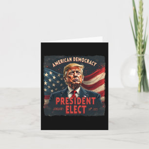 American Democracy President Elect Vote Donald Tru Card