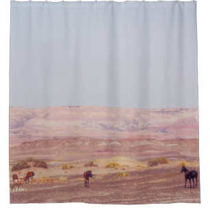 American Desert Horses P8670 Shower Curtain