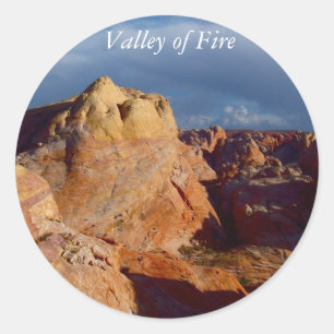 American Desert Landscapes: Valley of Fire Classic Round Sticker