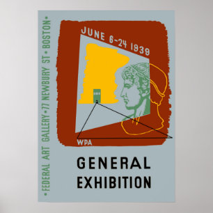 American Design Exhibit Boston Poster